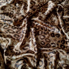 Ткань Атлас принт леопард